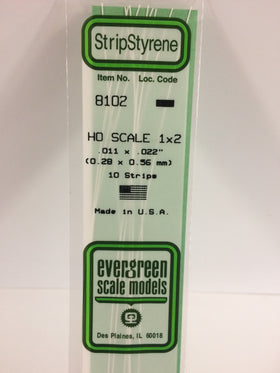 Load image into Gallery viewer, EVERGREEN HO Scale Rectangular / Square Styrene Strips
