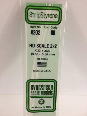 Load image into Gallery viewer, EVERGREEN HO Scale Rectangular / Square Styrene Strips
