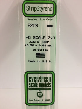 Load image into Gallery viewer, EVERGREEN HO Scale Rectangular / Square Styrene Strips
