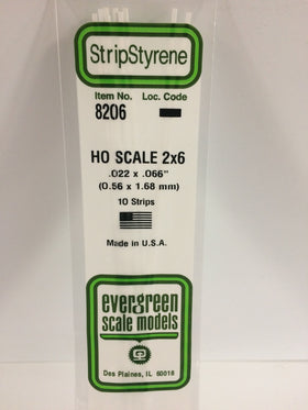 Load image into Gallery viewer, EVERGREEN HO Scale Rectangular / Square Styrene Strips
