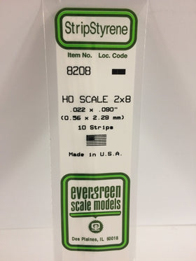 Load image into Gallery viewer, EVERGREEN HO Scale Rectangular / Square Styrene Strips
