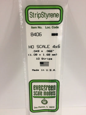 Load image into Gallery viewer, EVERGREEN HO Scale Rectangular / Square Styrene Strips
