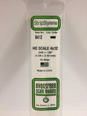 Load image into Gallery viewer, EVERGREEN HO Scale Rectangular / Square Styrene Strips
