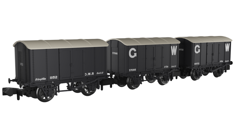 Load image into Gallery viewer, RAPIDO 961001 Iron Mink Vans Triple Pack - GWR (Early Livery)

