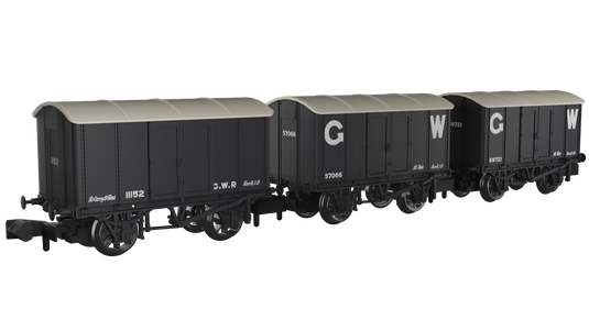 RAPIDO 961001 Iron Mink Vans Triple Pack - GWR (Early Livery)