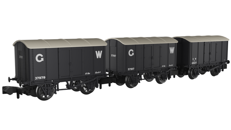 Load image into Gallery viewer, RAPIDO 961002 Iron Mink Vans Triple Pack - GWR (Inter-War Livery)
