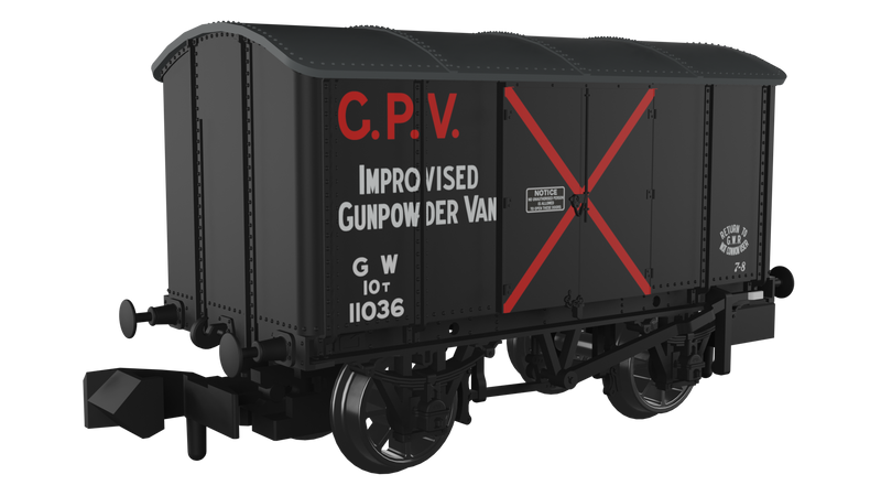 Load image into Gallery viewer, RAPIDO 961003 Iron Mink Vans Triple Pack - GWR (Wartime Livery- Pack A)
