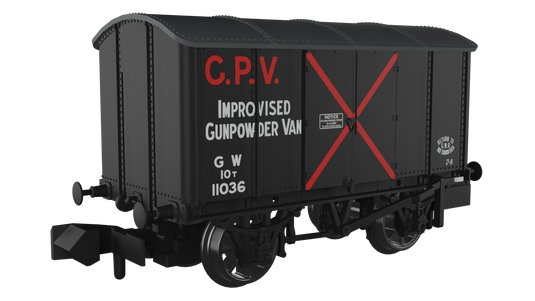 RAPIDO 961003 Iron Mink Vans Triple Pack - GWR (Wartime Livery- Pack A)