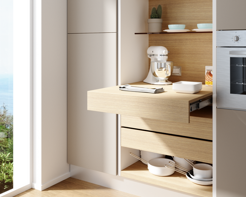 Load image into Gallery viewer, Salice Atim - OPLA Pull-out worktop flush with shelf - Frame Only
