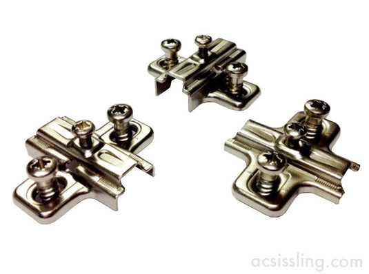 Salice Pressed Euro Screw-On Mount Plates - B2VGH Series