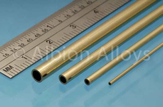 Albion Alloys BT Metric Brass Round Tube - 305mm Lengths