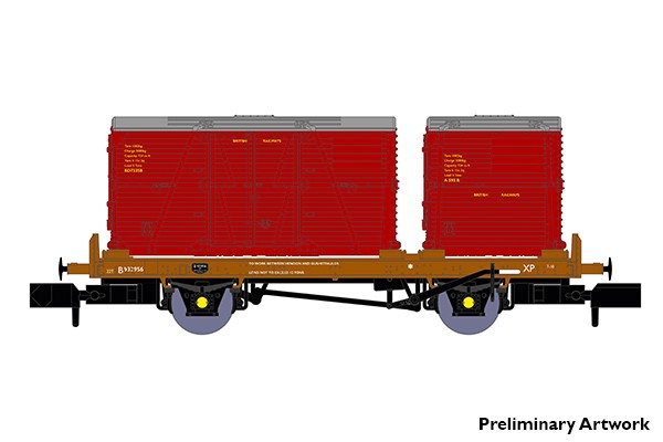 Load image into Gallery viewer, RAPIDO 921001 BR Conflat P B932956 with Crimson Containers
