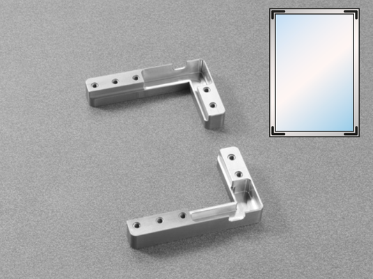 Salice Corner Connectors for Air & Conecta Aluminium Profile - 15mm Overlay - DEL5BSFV02