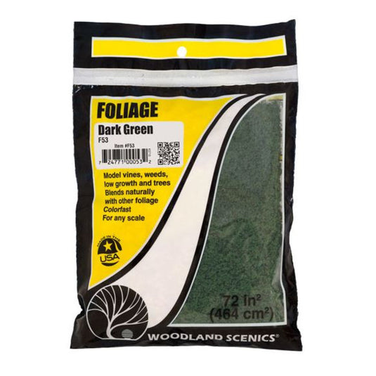 Woodland Scenics WF53 Foliage (Bag) - DARK GREEN