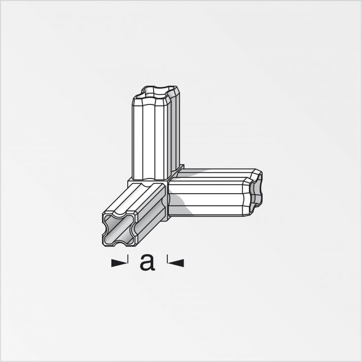 Load image into Gallery viewer, Combitech 90 Degree 3-Spigot Corner Connector for 23.5mm Tube
