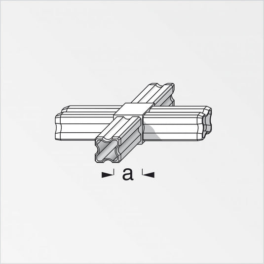 Combitech 90 Deg 4-Spigot Flat Cross Connector for 23.5mm Tube