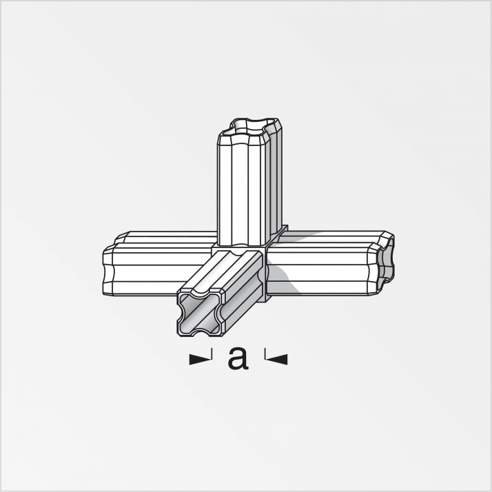 Load image into Gallery viewer, Combitech 90 Degree 4-Spigot Edge Connector for 23.5mm Tube
