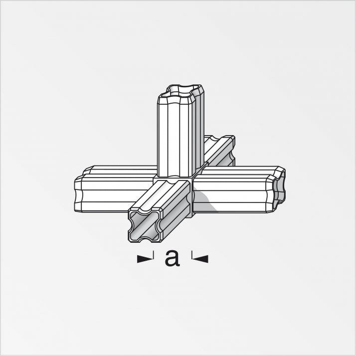 Load image into Gallery viewer, Combitech 90 Degree 5-Spigot Edge Connector for 23.5mm Tube
