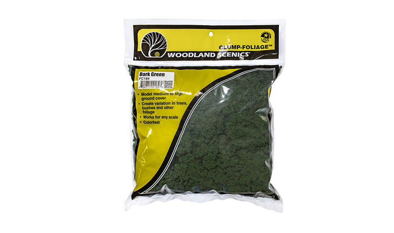 Load image into Gallery viewer, Woodland Scenics WFC184 Clump Foliage (Bag) - DARK GREEN
