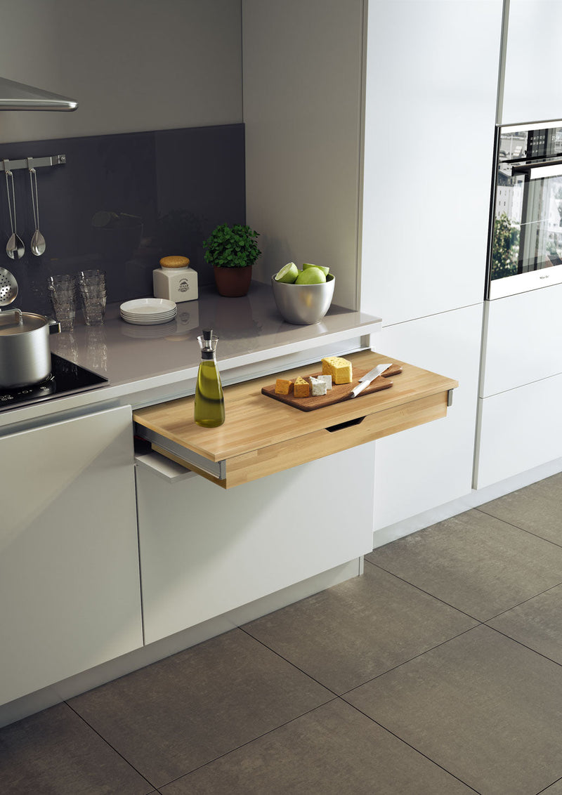 Load image into Gallery viewer, Salice Atim - Functional – Pull-out Worktop with Beech Wooden Top &amp; Cutlery Tray
