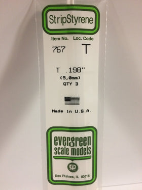 EVERGREEN Styrene T-Profile