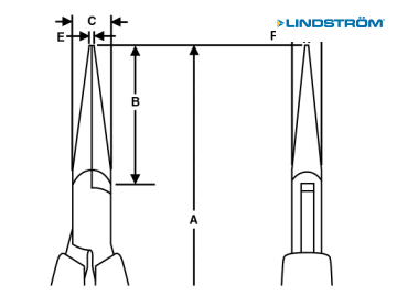 LINDSTROM 7890 Supreme Long Snipe Nose Smooth Jaw Pliers 132mm