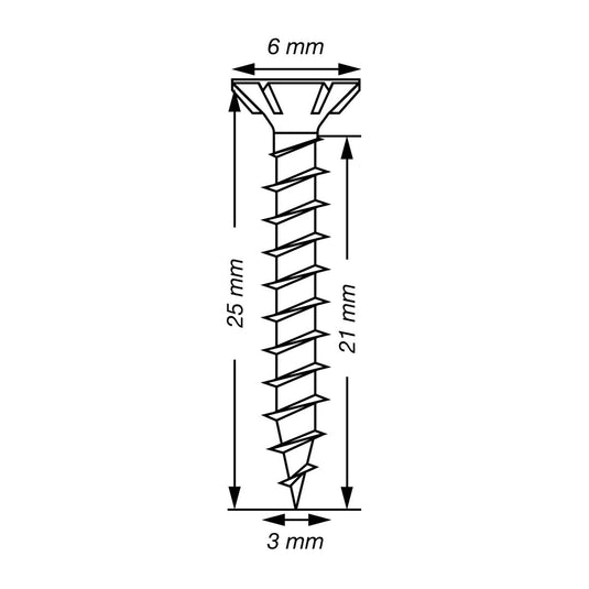 SPAX Wirox Pozi Screw 3.0 x 25mm - Box of 200