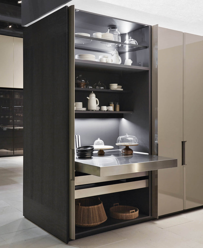 Load image into Gallery viewer, Salice Atim - OPLA PIANO ACCIAIO Pull-out worktop - With Stainless Steel Top
