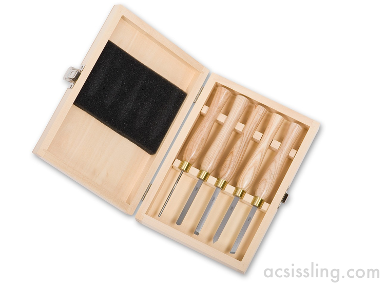 Load image into Gallery viewer, Proxxon 5-Piece HSS Woodturning Chisel Set    (27023)
