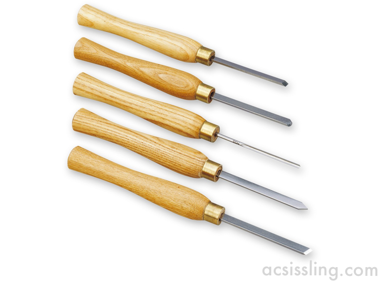 Load image into Gallery viewer, Proxxon 5-Piece HSS Woodturning Chisel Set    (27023)
