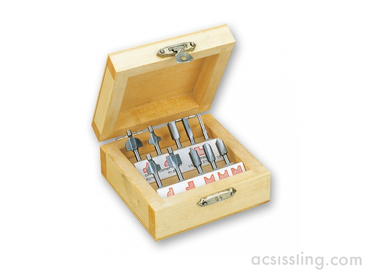Load image into Gallery viewer, Proxxon 10-Piece Micro Wood Router Bit 3.2mm Shank    (29020)
