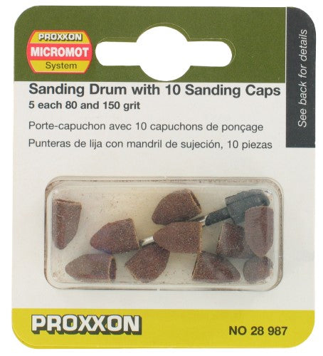 Load image into Gallery viewer, Proxxon Sanding Points (10) with Arbor and Spare Points to Suit   (28987 &amp; 28989)
