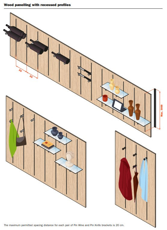 Load image into Gallery viewer, Salice Pin Aluminium Profile - 3000mm - Bulk Pack of 16 Lengths
