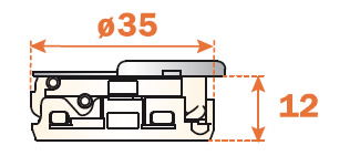 Salice Silentia+ Series 100 Integrated Soft Close Half Overlay 9mm Crank 105° Hinge - C1A6GE9