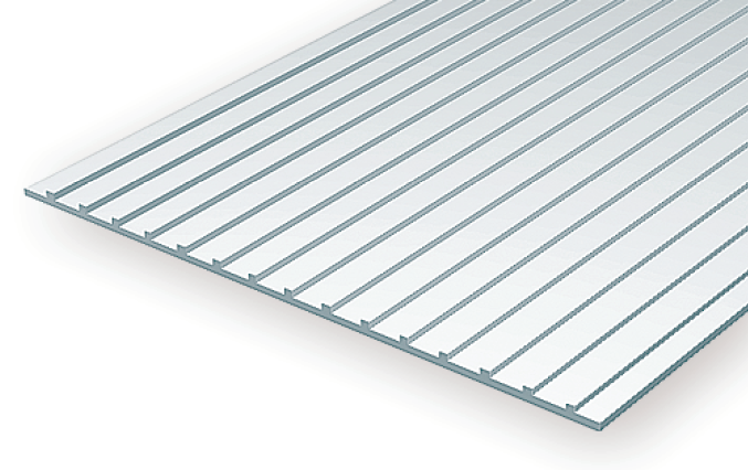 Load image into Gallery viewer, EVERGREEN Seam Metal Roofing Styrene Sheets
