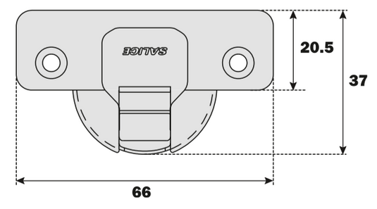 Salice Silentia+ Series 200 Integrated Soft Close Half Overlay 9mm Crank 94° Hinge - C2ABGE9