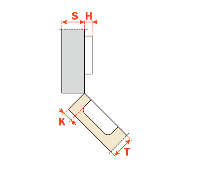 Load image into Gallery viewer, Salice 45° Positive Angle Long Arm Hinge - C2ABM99
