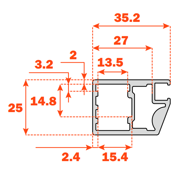 Load image into Gallery viewer, Salice Conecta Aluminium Profile 25mm - 3000mm - Bulk Pack of 10 Lengths
