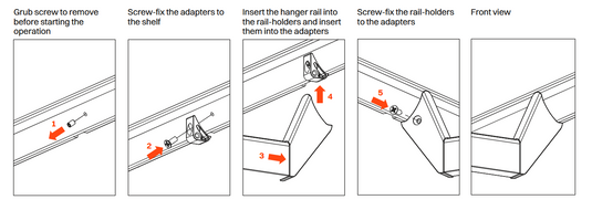 Salice Excessories Hanger Rail End Supports to suit Modular Shelves