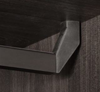 Salice Excessories Hanger Rail Angled End Supports with Back Cover - Bottom Fixing