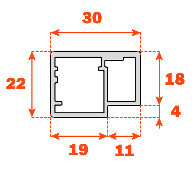 Load image into Gallery viewer, Salice Conecta Aluminium Profile 22mm - 3000mm - Bulk Pack of 12 Lengths
