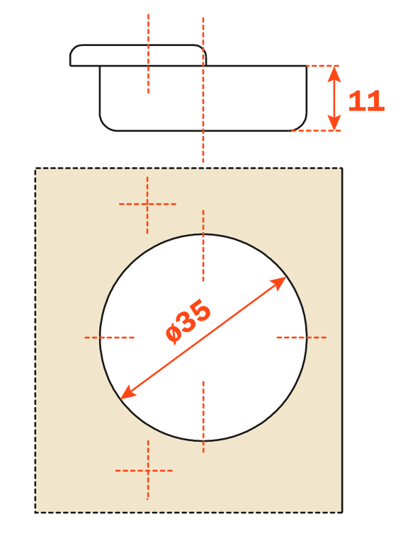 Load image into Gallery viewer, Salice 165° Full Overlay Sprung Cabinet Hinge 48mm Centres 10mm Dowel Fix - C2BFA99

