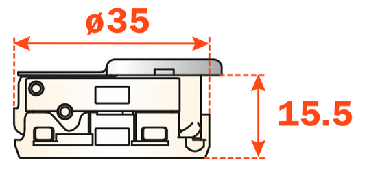 Salice Silentia+ Series 200 Integrated Soft Close Full Overlay 0mm Crank 94° Hinge