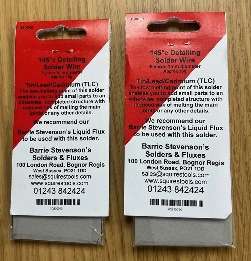 Load image into Gallery viewer, STEVENSON Detailing Solder Wire 145°C TLC  1.0mm Dia
