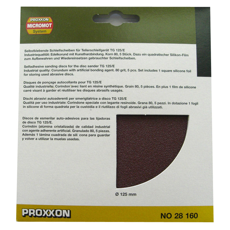 Load image into Gallery viewer, Proxxon Self-Adhesive Sanding Discs 125mm for TG125/E  (28160, 28162 &amp; 28164)
