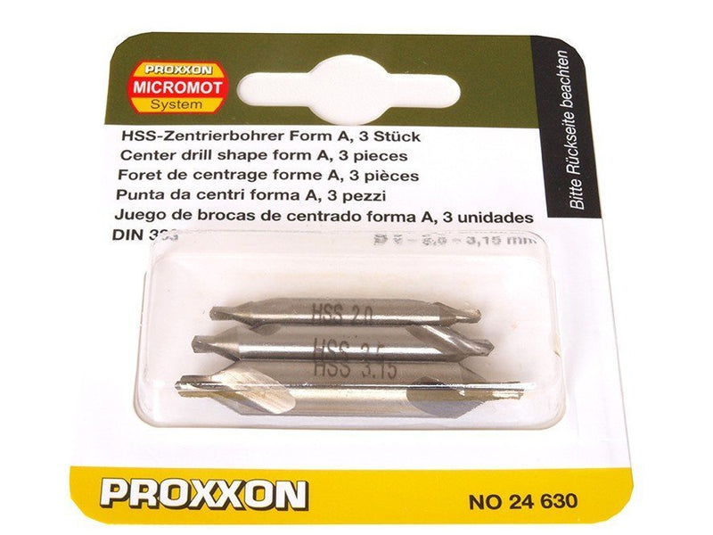 Load image into Gallery viewer, Proxxon 3-Piece HSS Centre Drilll Set   (24630)
