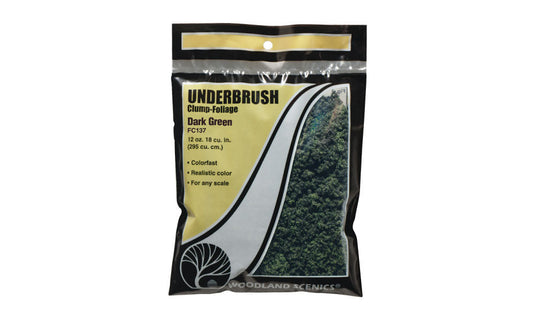 Woodland Scenics WFC137 Underbrush (Bag) - DARK GREEN