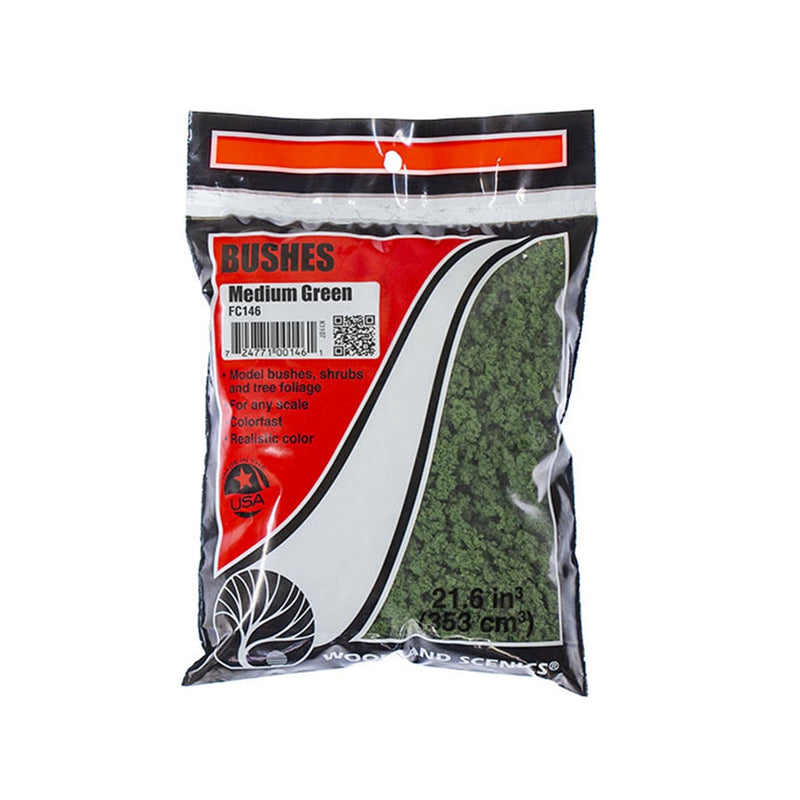 Load image into Gallery viewer, Woodland Scenics WFC146 Bushes (Bag) - MEDIUM GREEN

