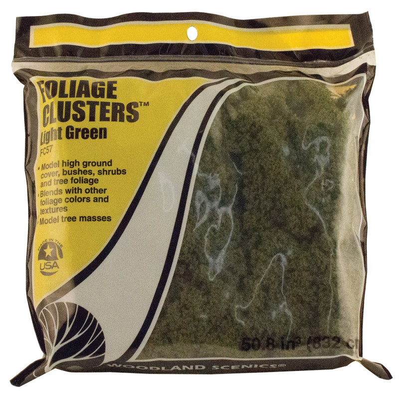 Load image into Gallery viewer, Woodland Scenics WFC57 Foliage Clusters (Bag) - LIGHT GREEN
