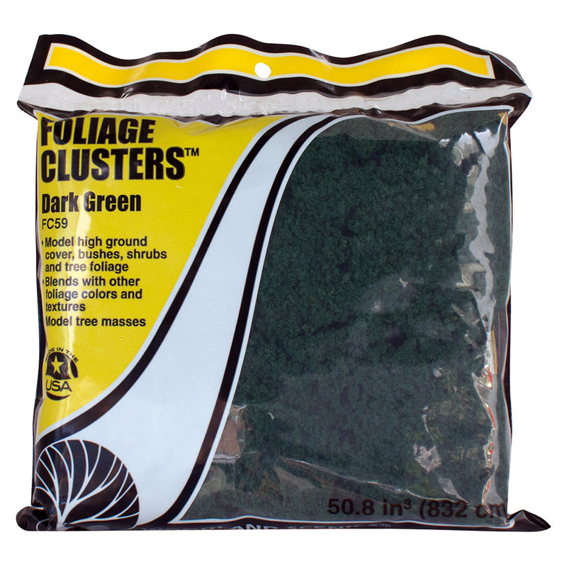 Load image into Gallery viewer, Woodland Scenics WFC59 Foliage Clusters (Bag) - DARK GREEN
